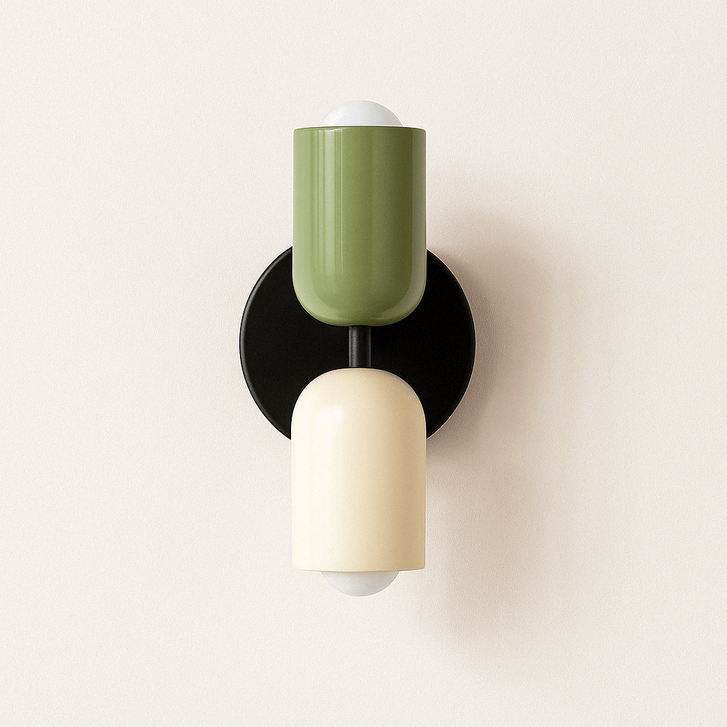 Nordic Plug-In Wall Lamp – Modern Bedside Wall Lamp with Dual LED Lights