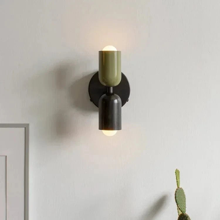 Nordic Plug-In Wall Lamp – Modern Bedside Wall Lamp with Dual LED Lights