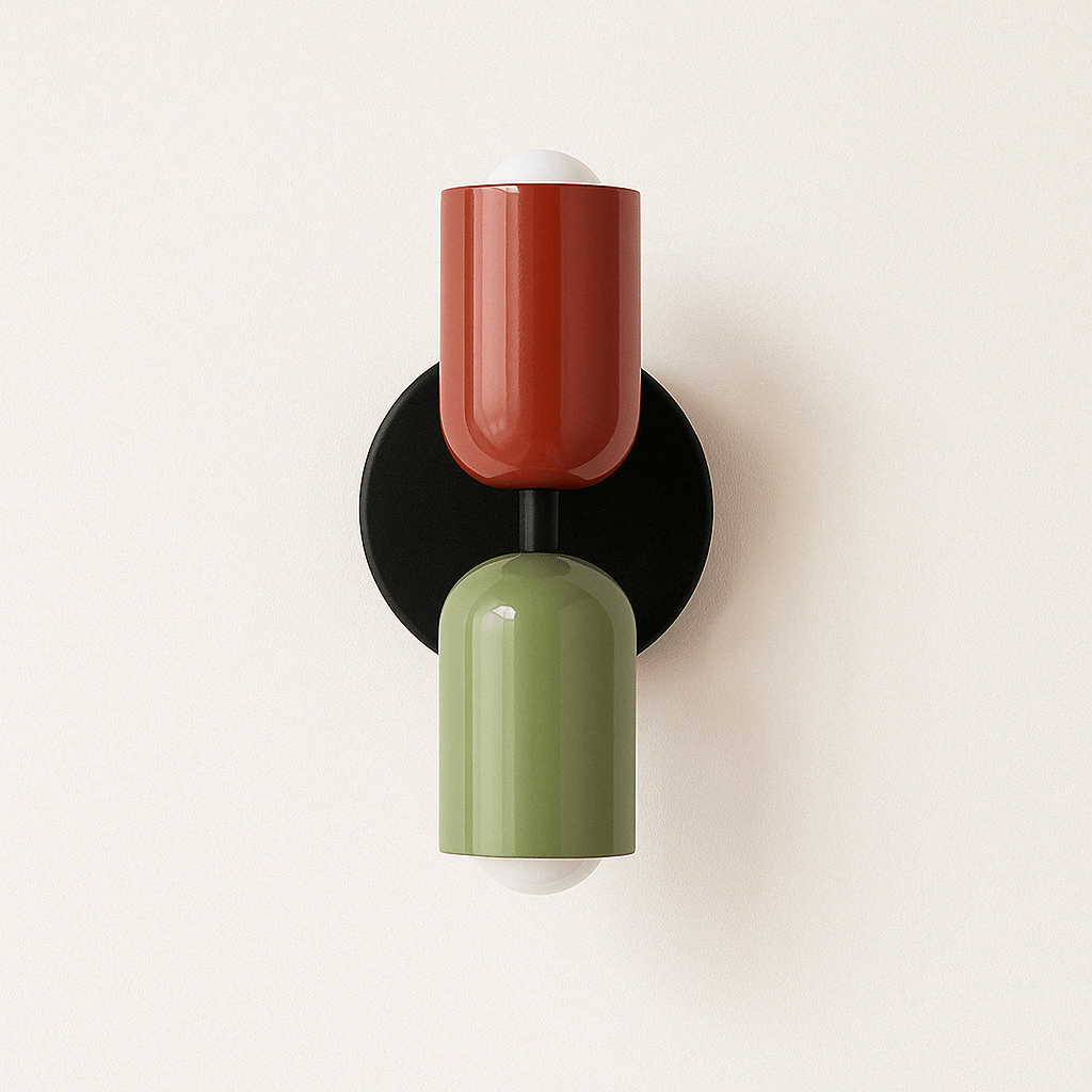 Nordic Plug-In Wall Lamp – Modern Bedside Wall Lamp with Dual LED Lights