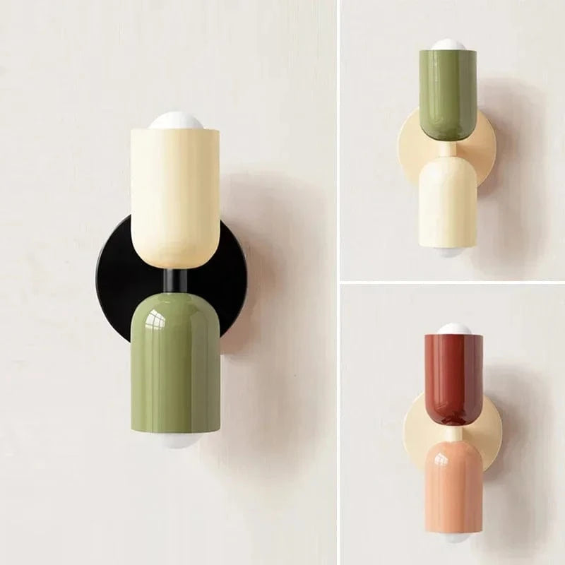 Nordic Plug-In Wall Lamp – Modern Bedside Wall Lamp with Dual LED Lights