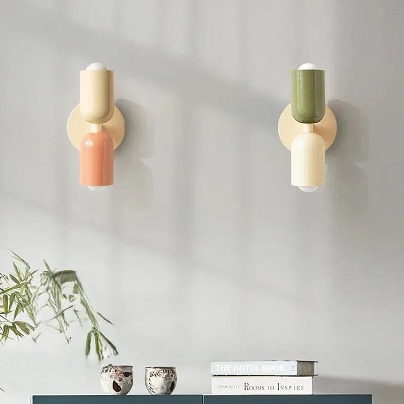 Nordic Plug-In Wall Lamp – Modern Bedside Wall Lamp with Dual LED Lights