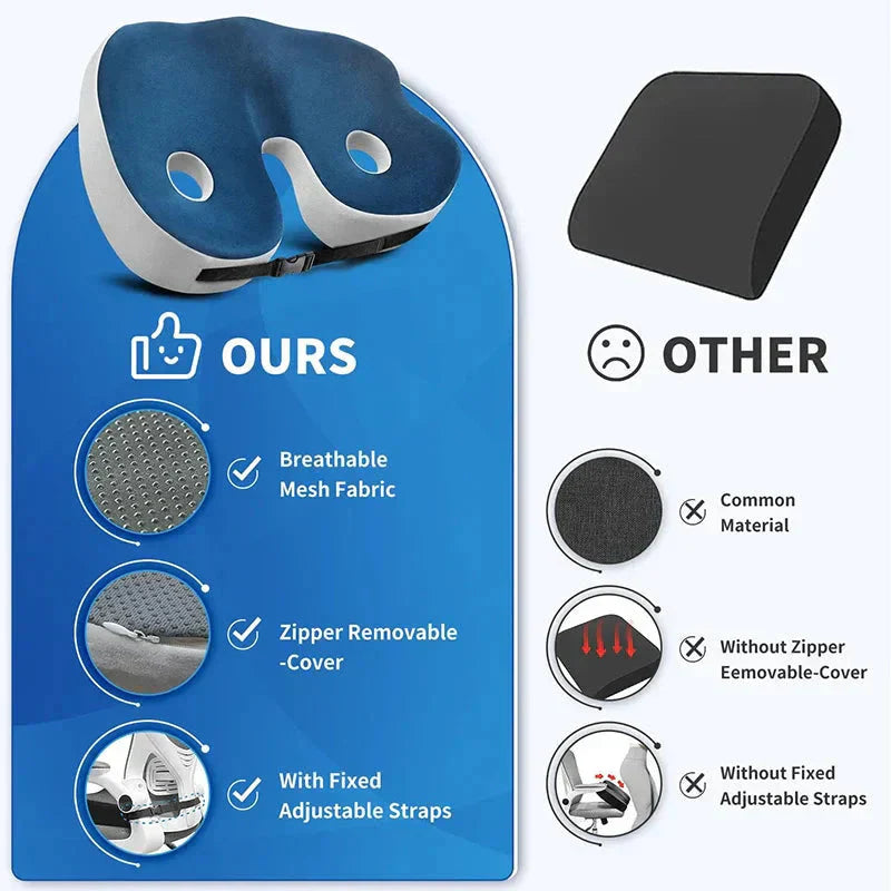 Adjustable Memory Foam Seat Cushion