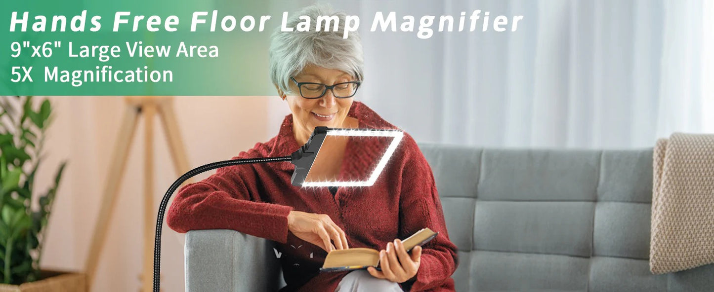 Full-Page Magnifying Glass with LED Light
