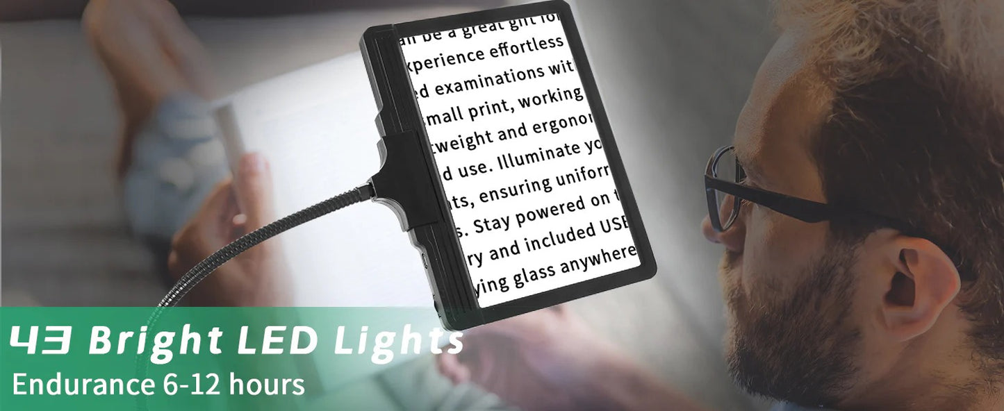 Full-Page Magnifying Glass with LED Light