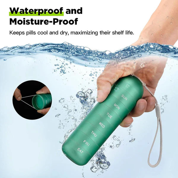 Aluminum 7-Day Portable Pill Organizer