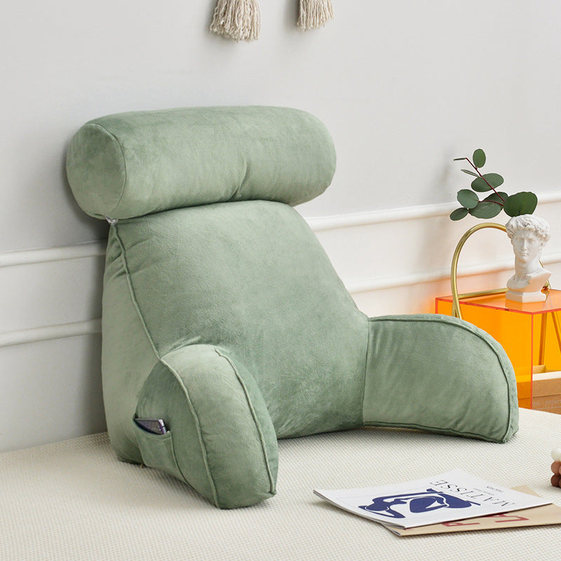 Backrest Pillow with Arms & Adjustable Headrest