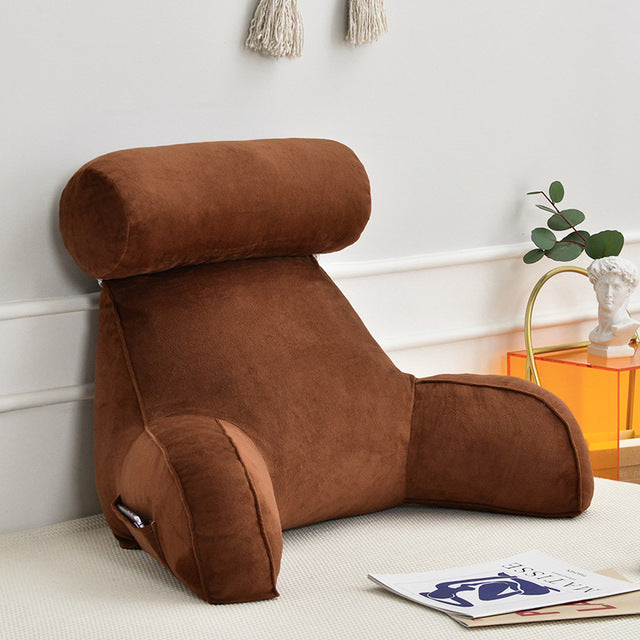 Backrest Pillow with Arms & Adjustable Headrest