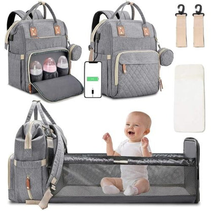 2-in-1 Baby Changing Bag & Portable Travel Cot – Multi-Function Design