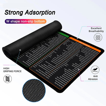 Large Mouse Mat with Keyboard Shortcuts