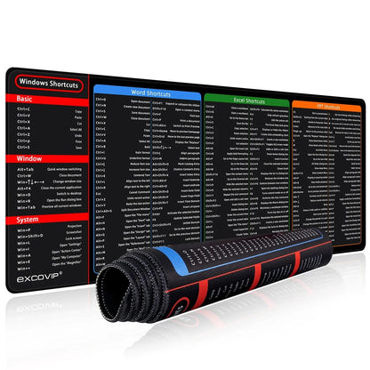 Large Mouse Mat with Keyboard Shortcuts
