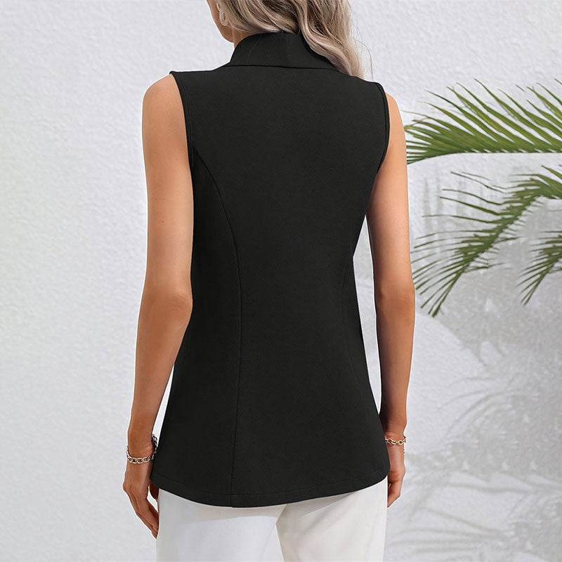 Sleeveless Single-Breasted Vest