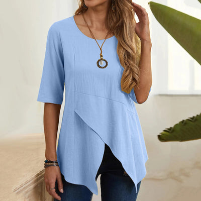 Vintage Cotton-Linen Casual Loose Tee for Women