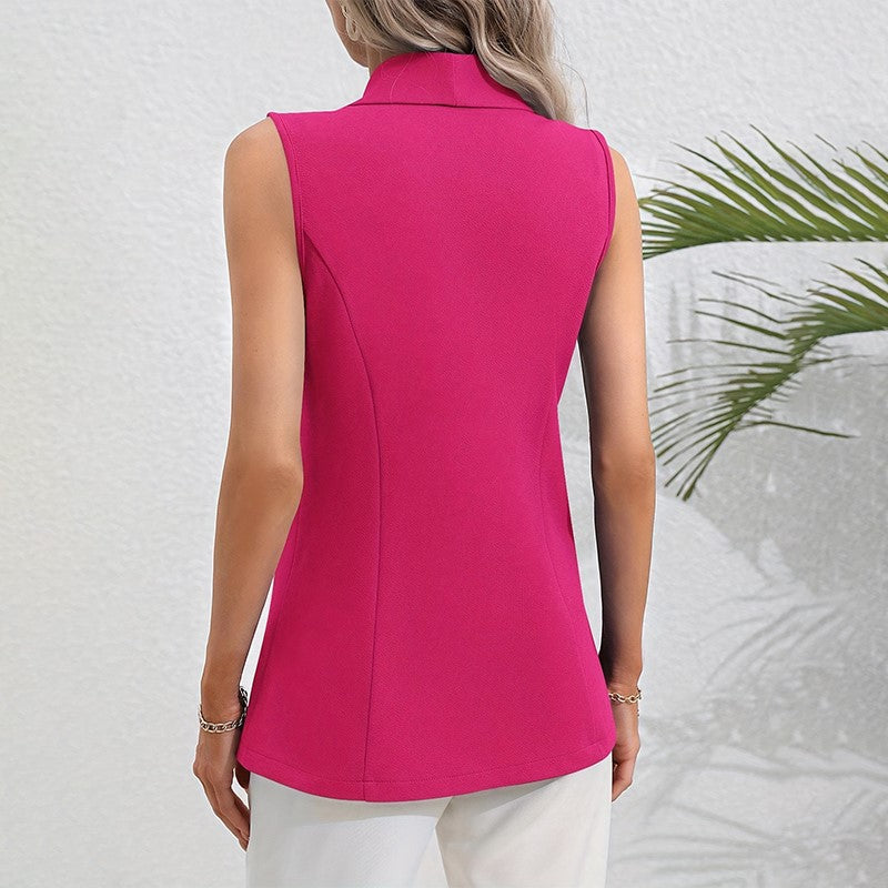 Sleeveless Single-Breasted Vest