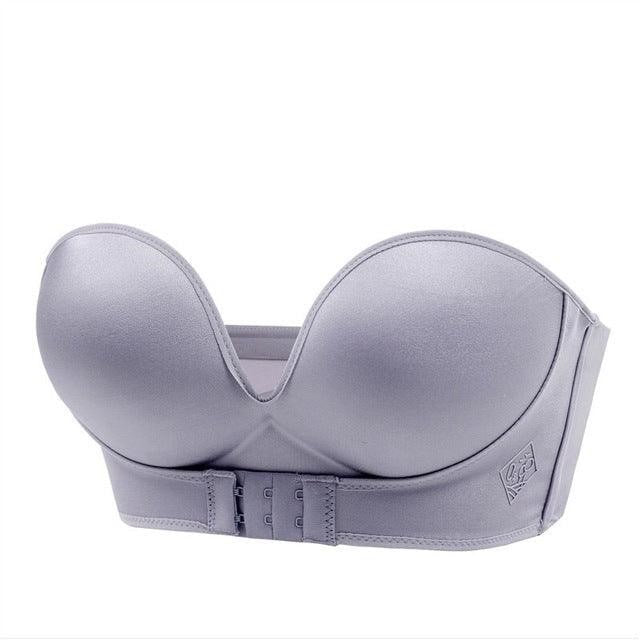 BrizaBay Strapless Push Up Bra With Front Closure