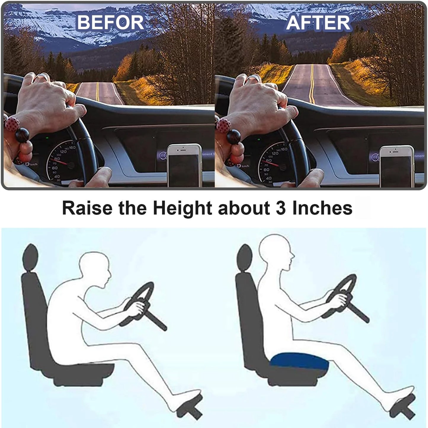 Adult Car Seat Booster Cushion