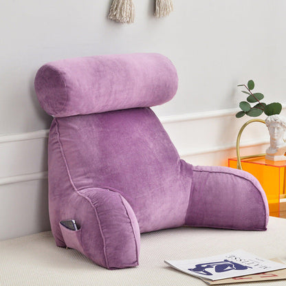 Backrest Pillow with Arms & Adjustable Headrest